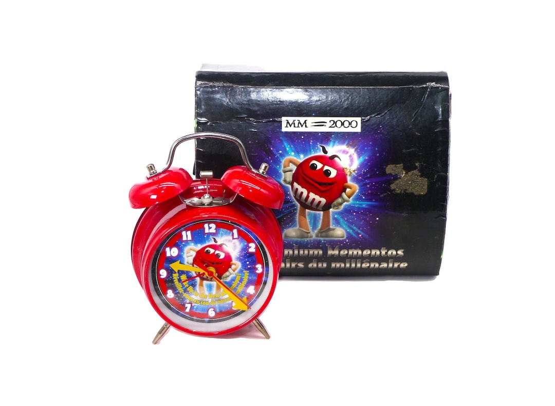 m&m's 時計 Vintage M&m's Wind-up Alarm Clock: 1999 Millennium Edition