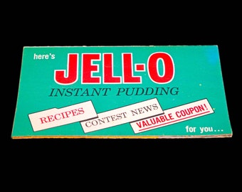 Jell-O Instant Pudding Win a Trip contest fold-out recipe pamphlet from the 1970s.