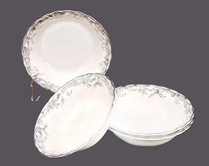 Four Washington Pottery | Swinnertons Silverlea fruit nappies, dessert bowls made in England. Flaw (see below).