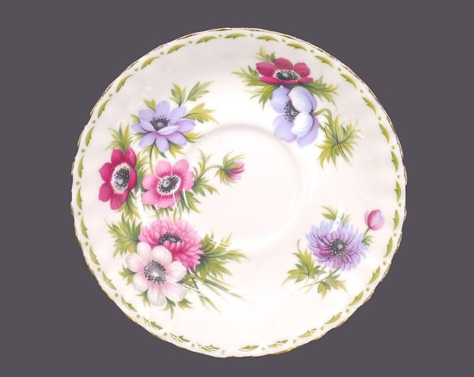 Royal Albert Anemones orphaned saucer only. Flower of the Month Series for March made in England.
