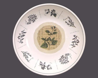 Vintage Counseltron Savory Tyme round pasta serving bowl. Garden herbs.
