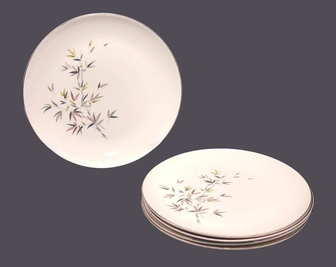 Vintage Dominion China Silver Willow dinner plates. USA. Set of 5.