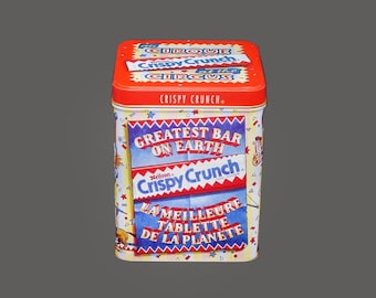 Neilson Crispy Crunch At the Circus au Cirque Greatest Bar on Earth bilingual tin made in USA.