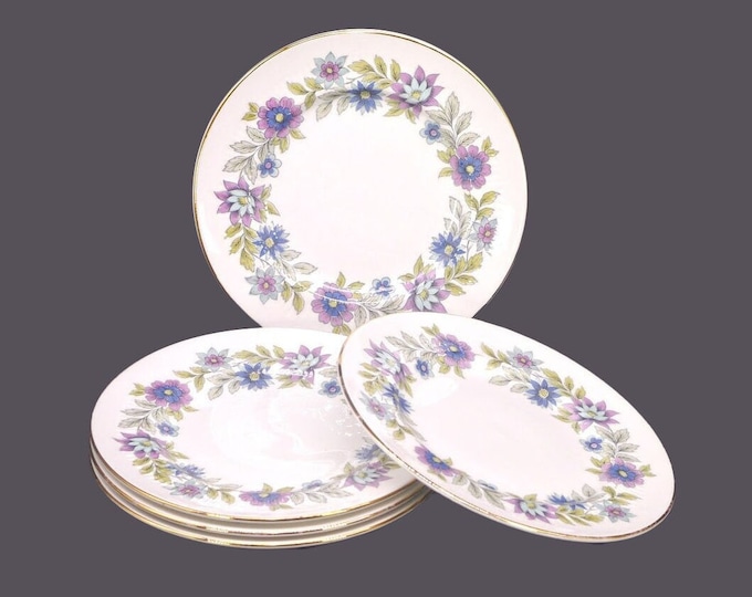 Five Paragon Cherwell bread plates. Bone china made in England.