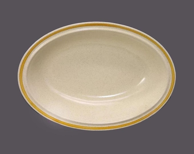 Hearthside Garden Festival oval stoneware serving bowl made in Japan.