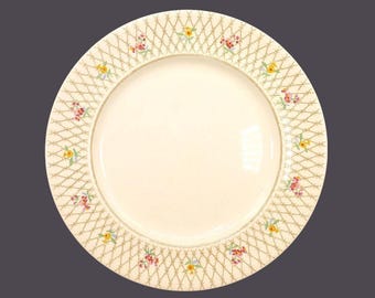 Antique Johnson Brothers Old English Trellis dinner plate.