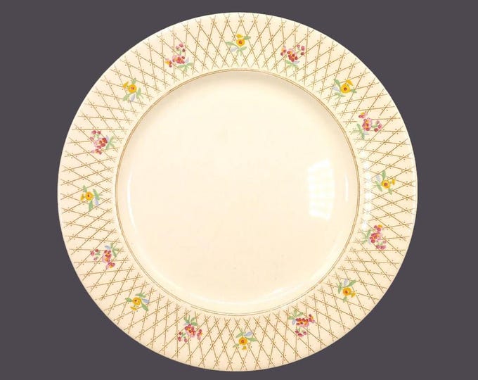 Antique Edwardian Age Johnson Brothers Old English Trellis dinner plate.
