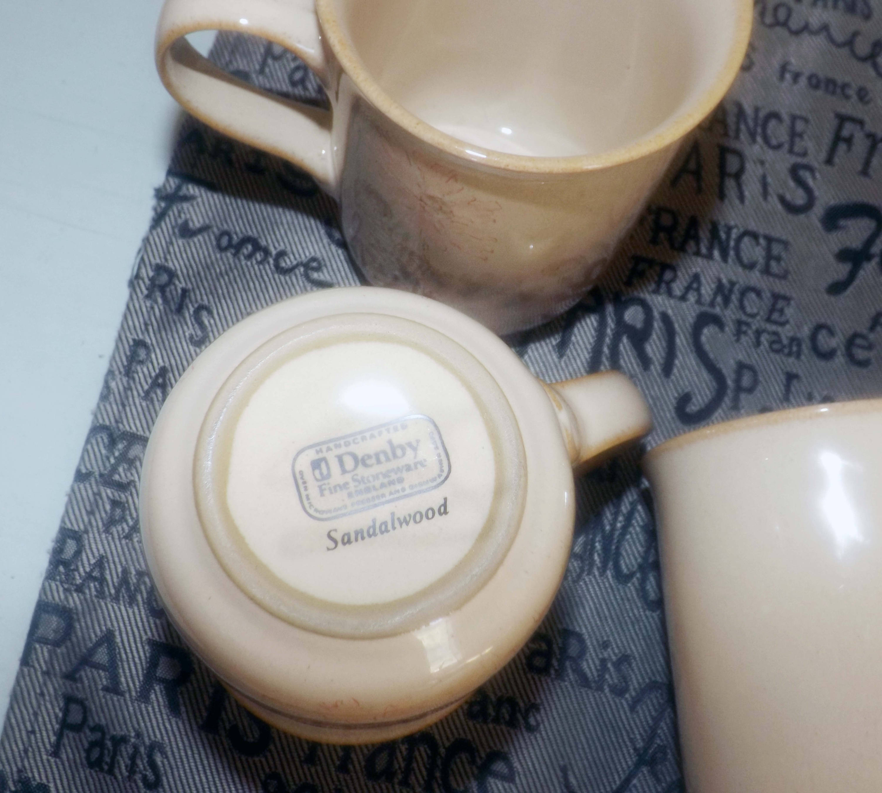 Vintage (1987) Denby England Sandalwood coffee tea mug. Muted, earth