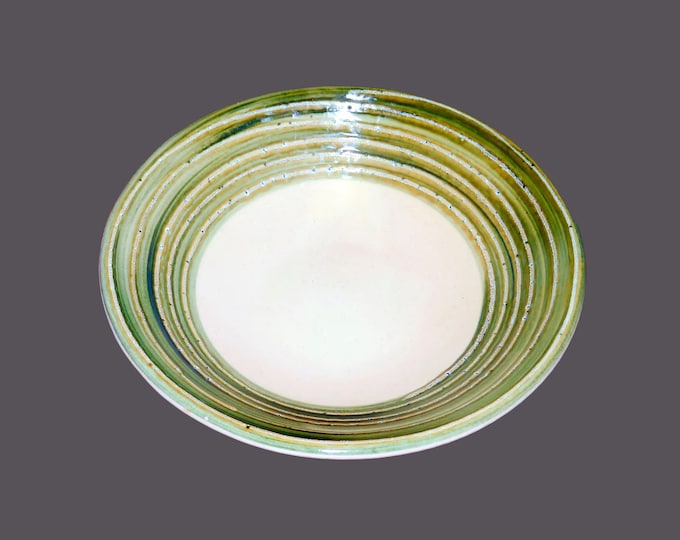 Pier 1 Bamboo large round pasta or salad serving bowl. High-relief bamboo. Hand-painted made in Italy.
