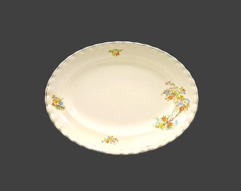 Antique art-nouveau era J&G Meakin MEK188 oval platter made in England. Flawed (see below).