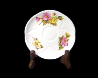 Shelley Begonia hand-painted orphaned saucer only made in England.