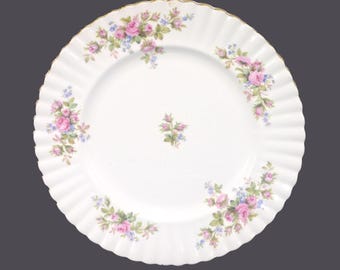 Vintage Royal Albert Moss Rose dinner plate, England.