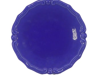 Vintage Pier 1 European Country Blue dessert, side plate made in Italy.