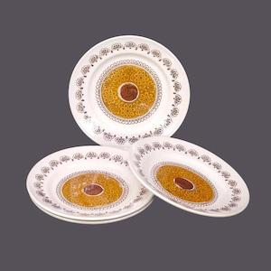 Vintage Broadhurst Autumn Glen Bread Plates: Kathie Winkle Design, Set of 4