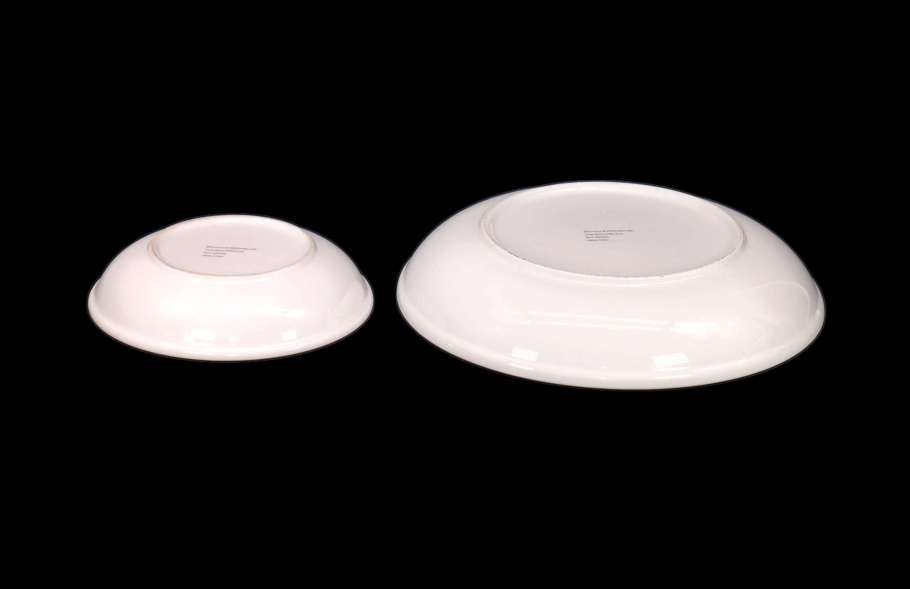 Elevenpiece pasta bowl set. One serving bowl, ten individual pasta bowls. Silver pasta wording