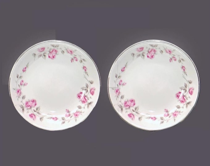 Pair of Johnson Brothers Rhapsody coupe soup bowls made in England.