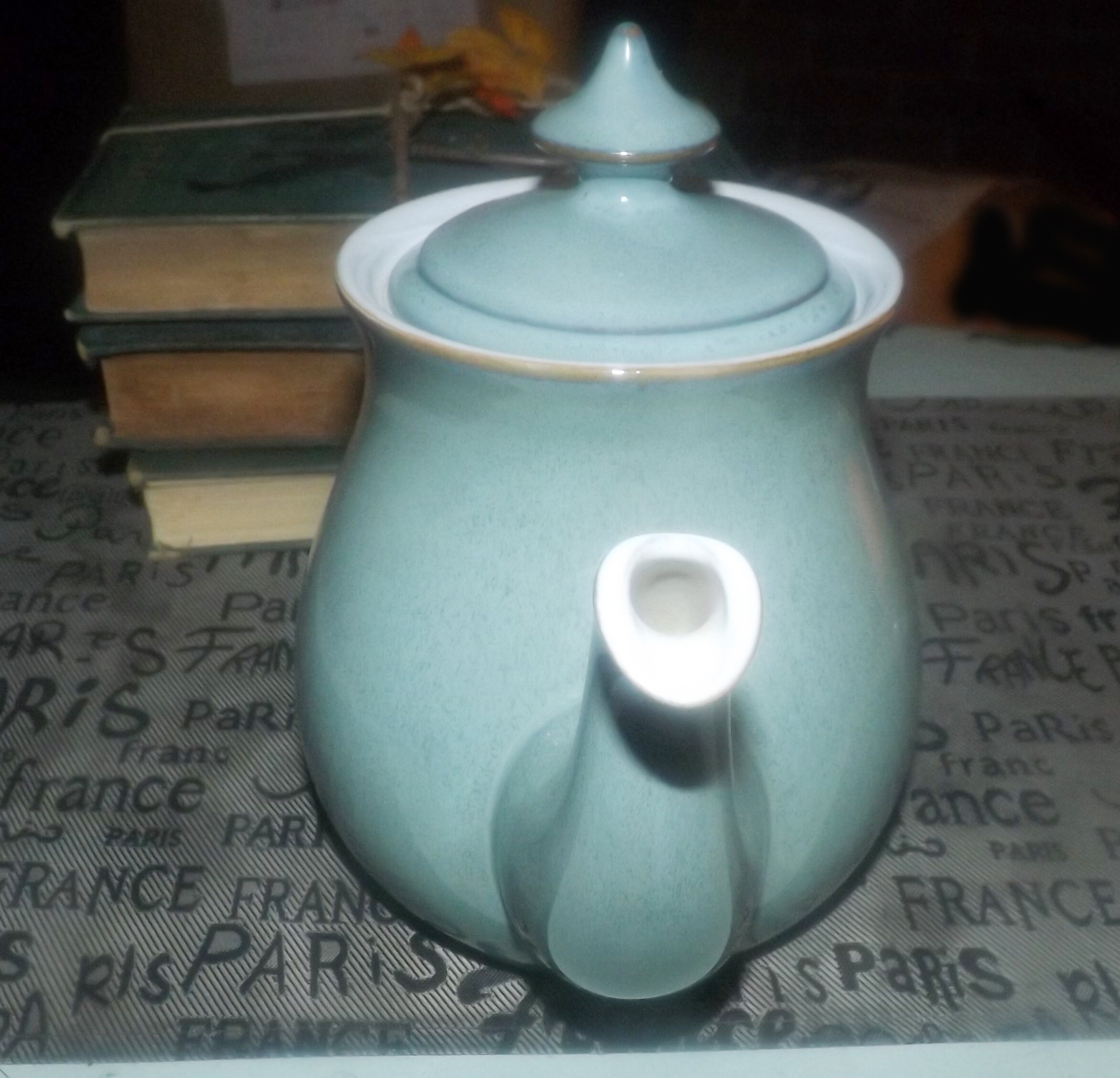Vintage (late 1980s) Denby Regency Green stoneware teapot with lid
