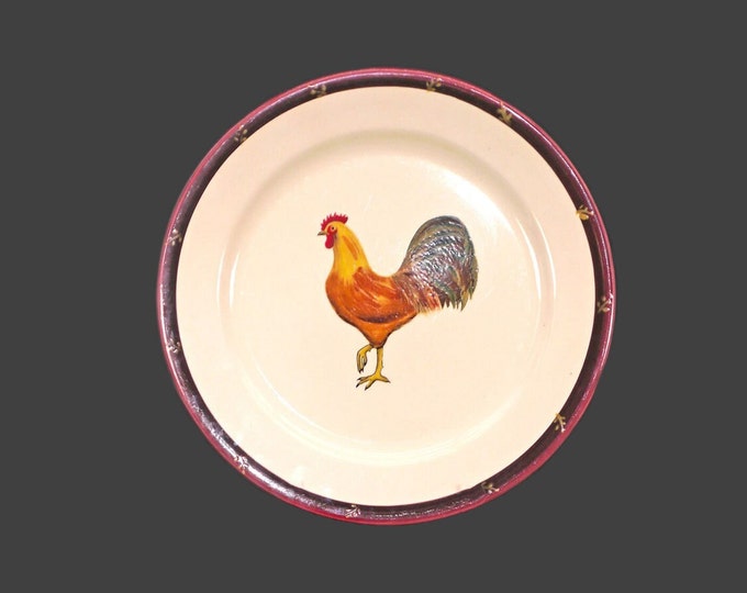 Creative Tops Farmer's Market | Old Farm House large dinner plate. Rooster center. Made in England.