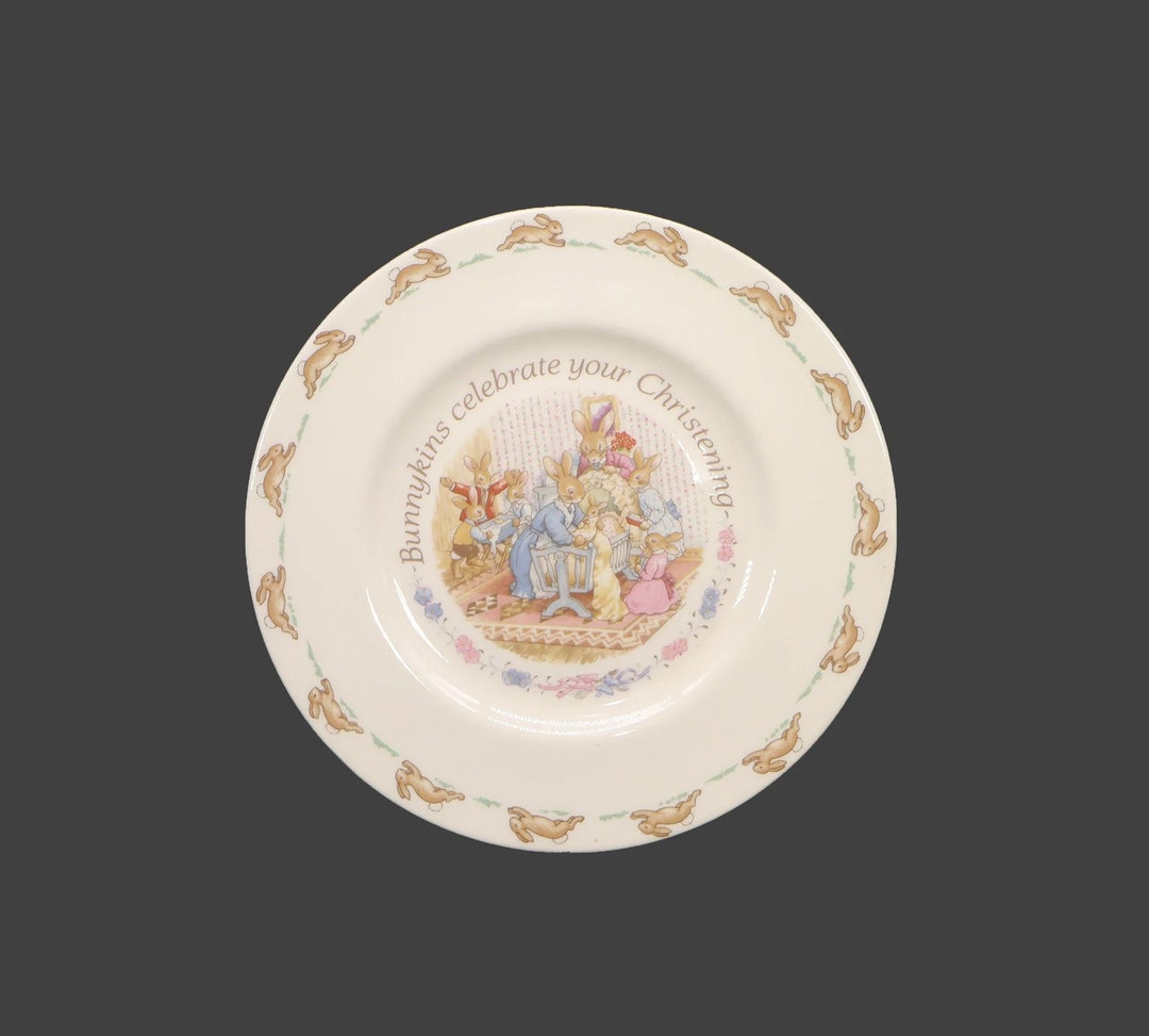 Royal Doulton Bunnykins Baby Christening Plate. Bunnykins Etsy Ireland