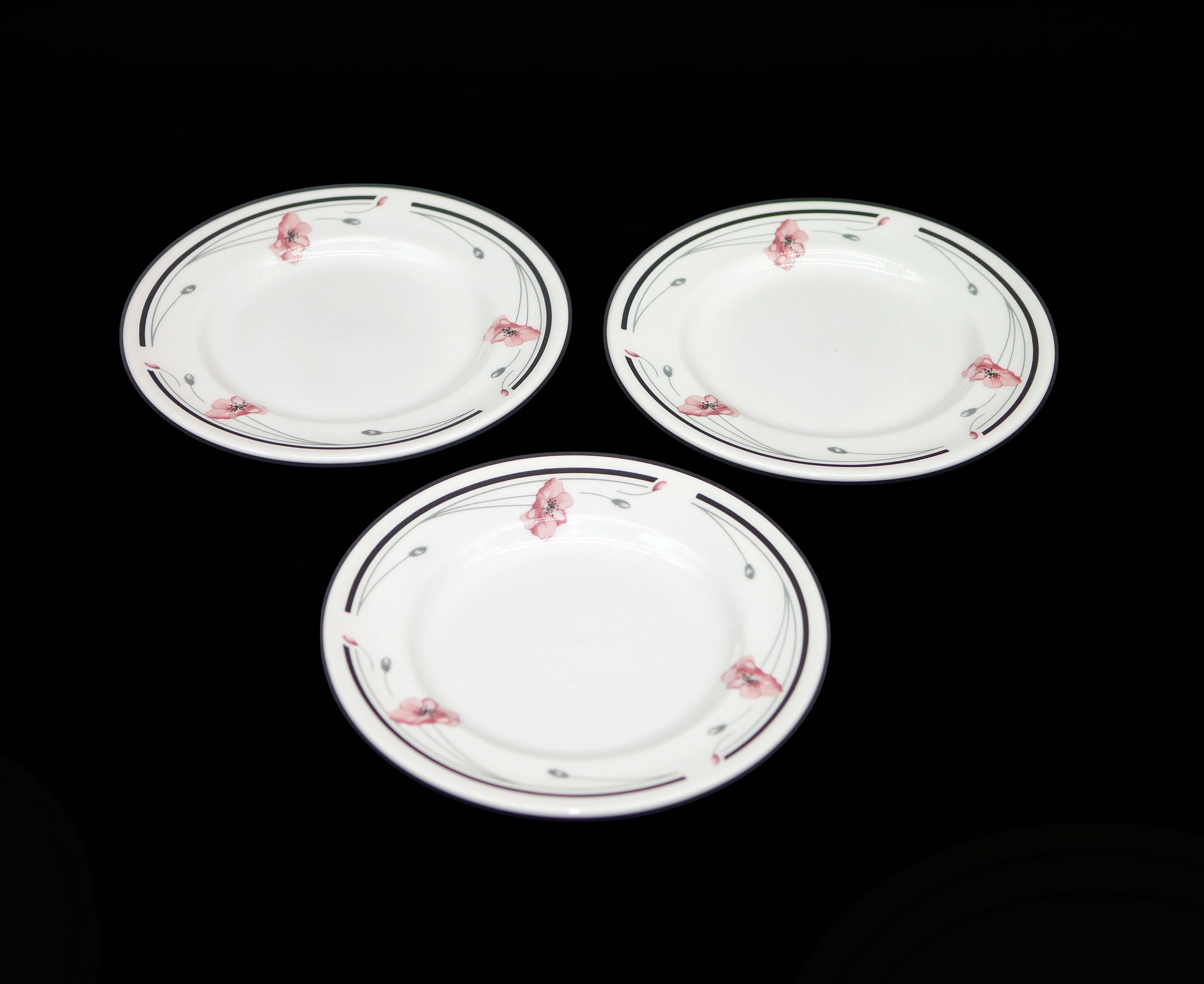 Three Johnson Brothers Summerfields bread plates made in England.