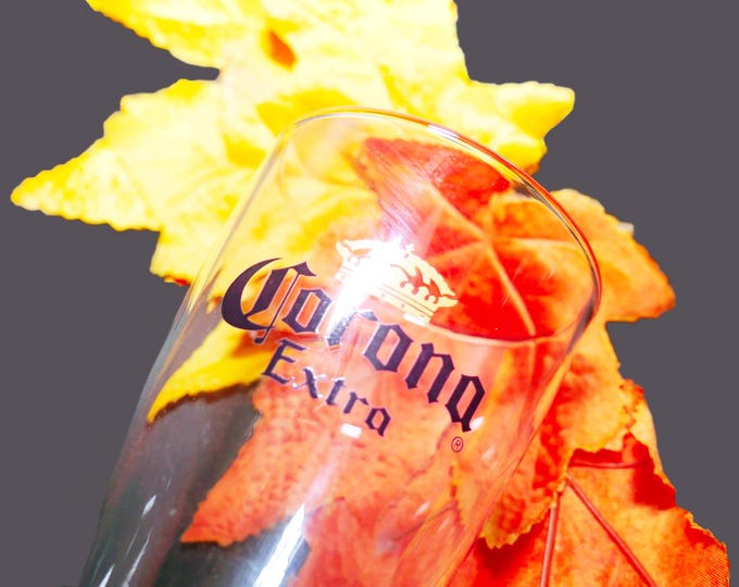 Corona Extra half-pint pilsner beer glass.