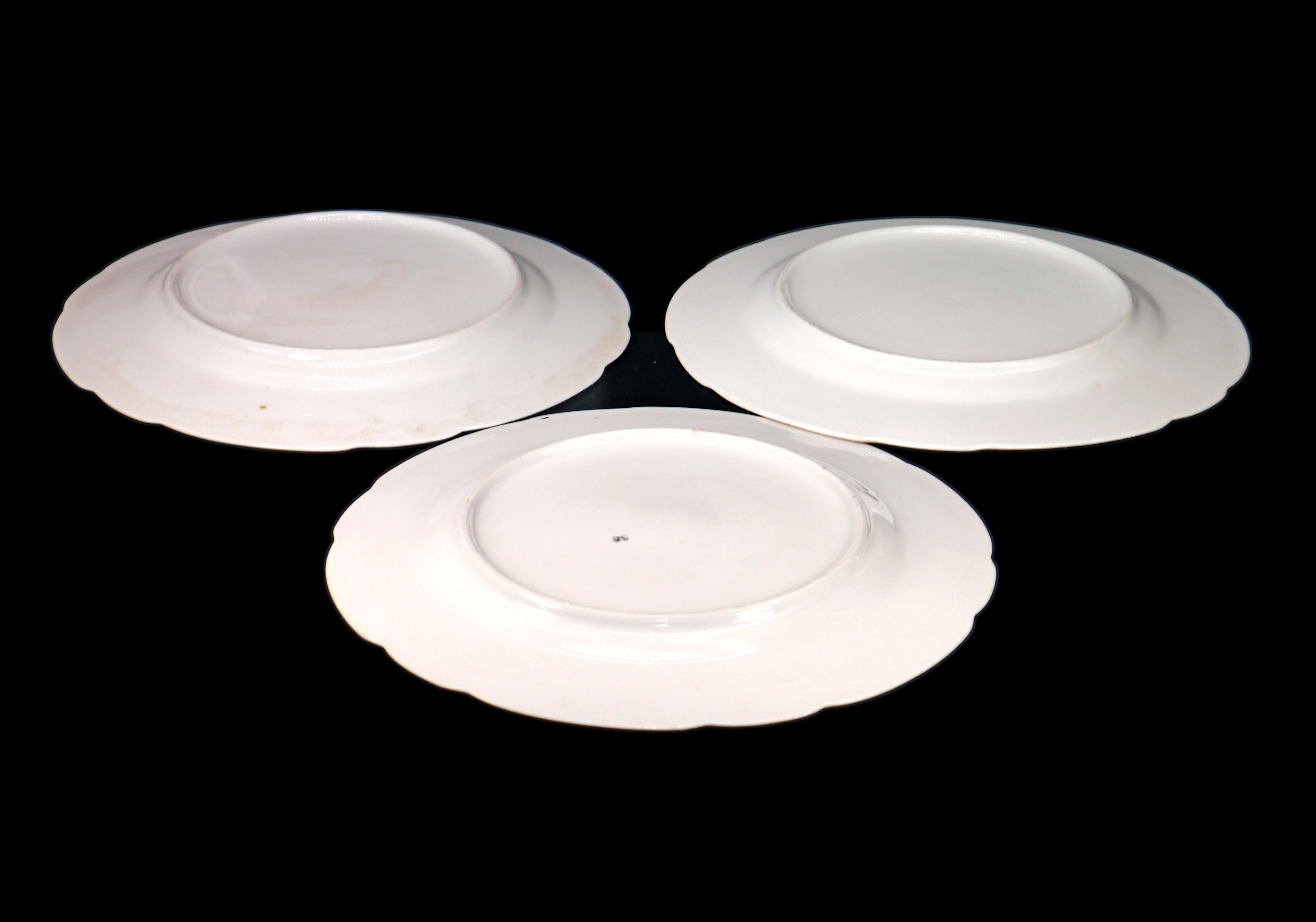 Three Cmielow Large Dinner Plates Made in Poland. Blue Yellow Etsy Canada