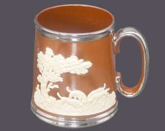 Vintage Gibsons England Hunt Scene Beer Stein: Embossed Tankard