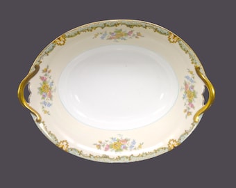 Vintage Noritake Morimura Lanare oval serving bowl. Hand-painted Nippon.