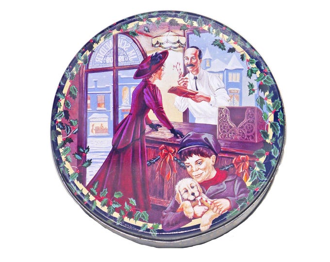 Vintage Schneider Christmas Tin: Butcher Shop Scene, Limited Edition