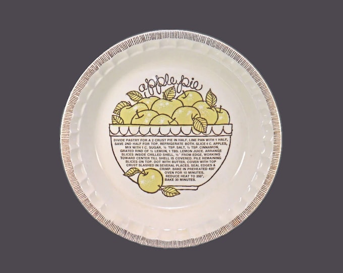 Royal China | Jeannette Apple Pie recipe pie plate | pie baker | pie baker made in USA.