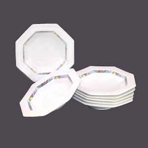 Seven Studio Nova Copacabana M2650 rimmed soup bowls made in Japan.