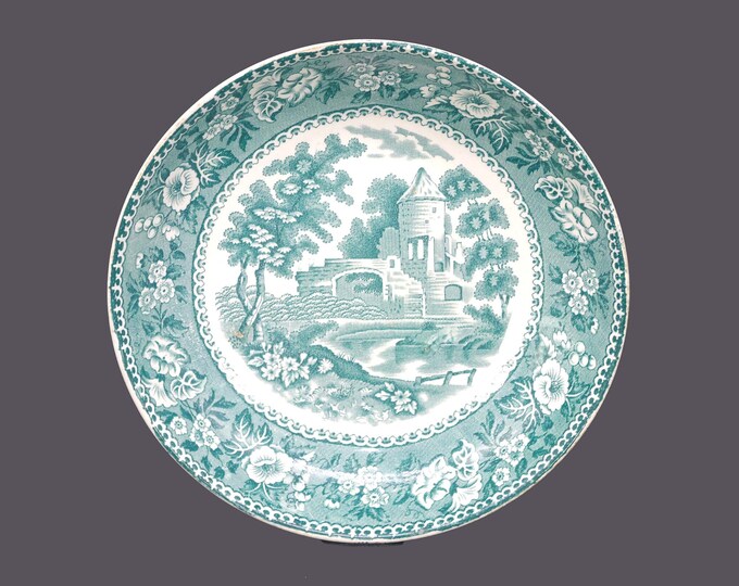 Antique Edwardian Age Royal Staffordshire ROS109 Green soup bowl made in England. Hard to find.