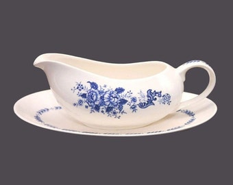 Vintage Mayfair Royal Florence gravy boat and under-plate made in Japan.