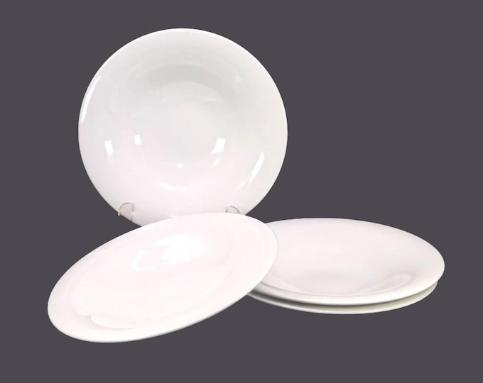 Vintage Kahla Update all-white individual pasta bowls | spaghetti plates. Germany. Set of 4.