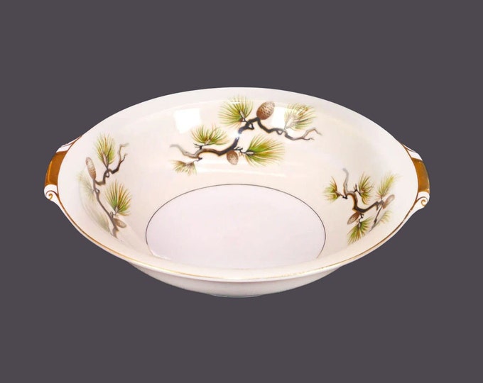 Narumi Shasta Pine Cream 5012 lugged rimmed vegetable serving bowl made in Japan.