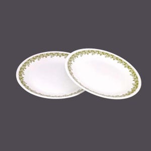 Pair of Corelle Corningware Spring Blossom salad plates. Vintage Corningware made in USA.