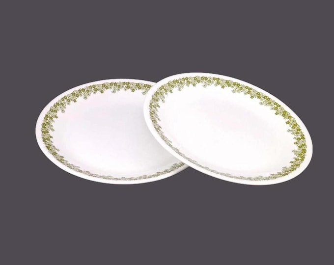 Pair of Corelle Corningware Spring Blossom salad plates. Vintage Corningware made in USA.