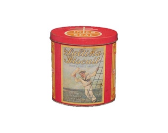 Nabisco Saltina Biscuits sailor boy "Just a Little Salty" reproduction tin made in Hong Kong.