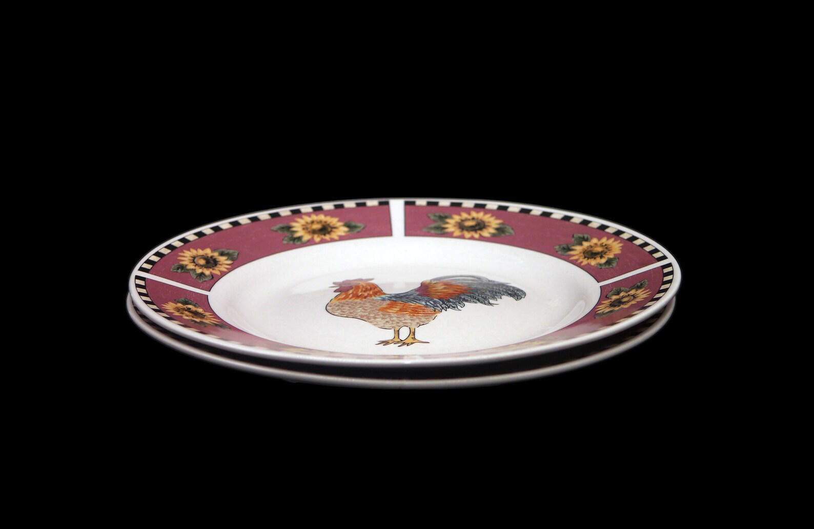 Vintage Gibson Brewster dinner plate or charger. Proud rooster Etsy