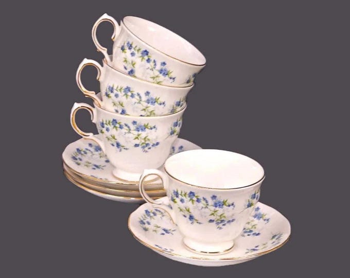 Vintage Queen Anne Sonata Bone China Cup and Saucer Sets - Made in England