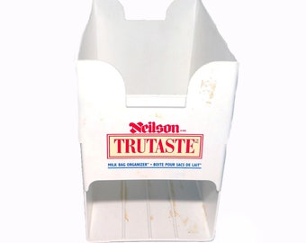 Neilson TruTaste milk bag organizer | milk bag holder for fridge. Made in Canada 1995 by Handi Industries.