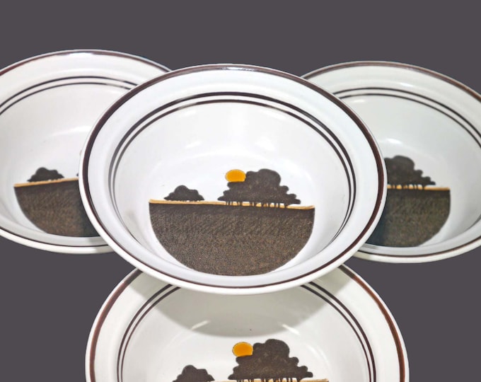 Royal Doulton Prairie Stoneware Bowls: Set of 4 dessert bowls.