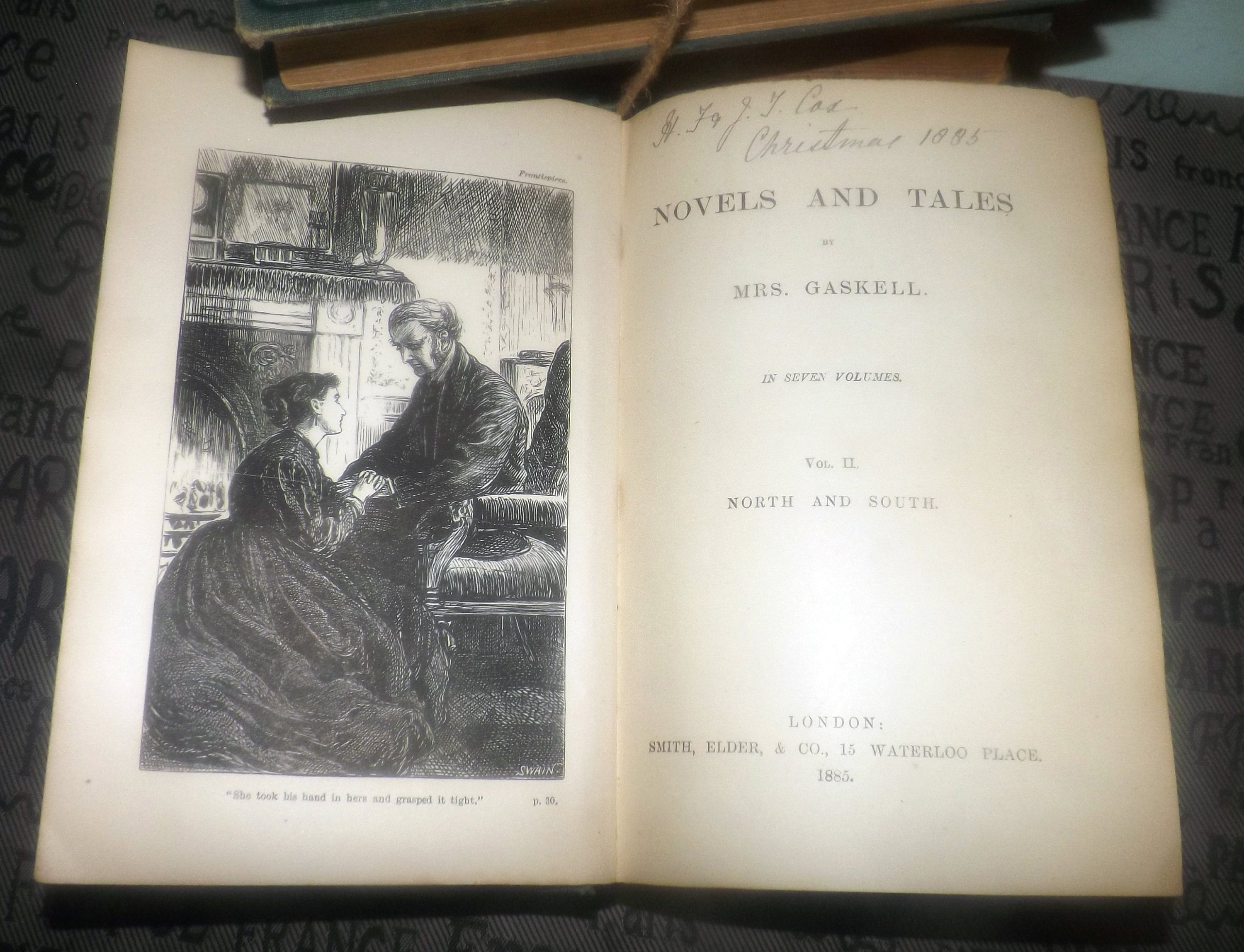 Antique (1885) firstedition hardcover book North and South by Mrs. Gaskell Elizabeth Gaskell Antique (1885) firstedition hardcover book North and South by Mrs. Gaskell Elizabeth Gaskell