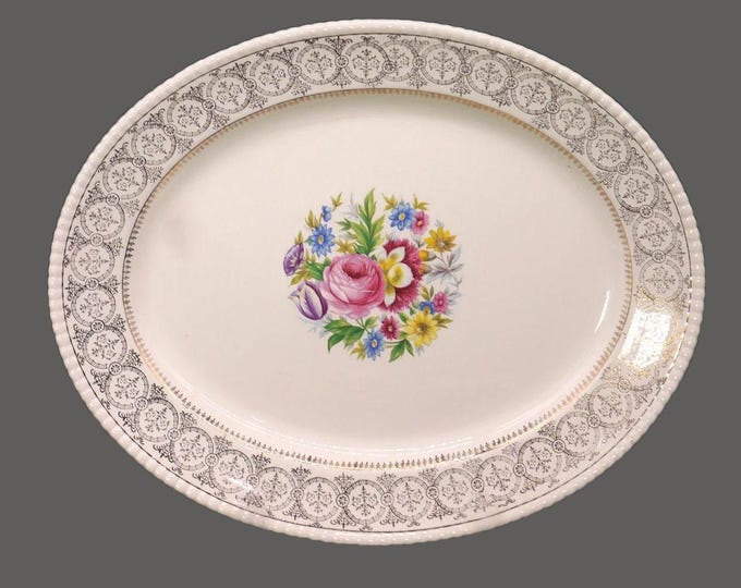 Fondeville Athlone oval turkey platter. Ambassador Ware ironstone made in England.