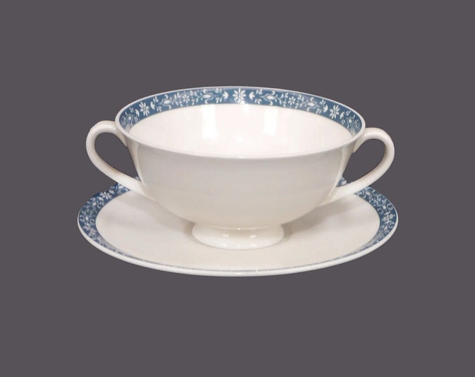 Royal Doulton Moonstone TC1023 cream soup set | bouillon set. Bone china made in England.