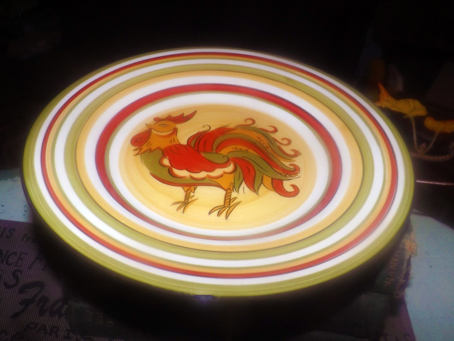 Vintage 1995 Tabletops Gallery HD Designs Rafeal Rooster Etsy