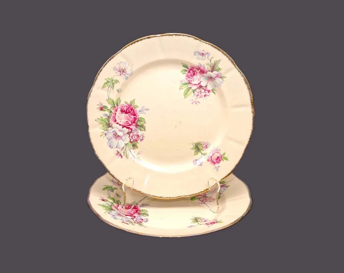 Pair of William Hulme | Burgess Leigh | Leighton Pottery Royal Braemar luncheon plates made in England.