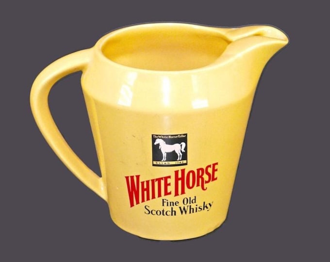 White Horse Fine Old Scotch Whisky water or soda jug | pitcher made in England by Wade.