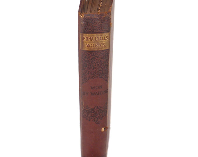Antiquarian Victorian-era (1891) first-edition hardcover book Won By Waiting Edna Lyall. Frank F. Lovell. Complete.