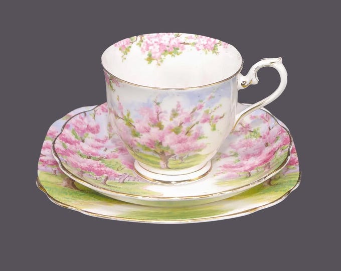 Royal Albert Blossom Time trio. Bone china made in England.